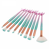 1pcs Brush Bag Case OR 10pcs Mermaid  Makeup Brushes Set Cosmetic Eye Shadow Lip Make Up Professional Makeup Brush Set