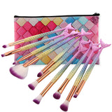 1pcs Brush Bag Case OR 10pcs Mermaid  Makeup Brushes Set Cosmetic Eye Shadow Lip Make Up Professional Makeup Brush Set