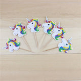 24Pcs Unicorn Cake Insert Bachelorette Party Unicorn Party Happy Birthday Baby Shower Party Supplies DIY Unicorno Natal Deco.Q