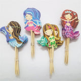 Birthday Party Decorations Kids 24 Pcs/lot Mermaid Party Cupcake Topper Party Decorations Mermaid Party Supplies Deco Marriage