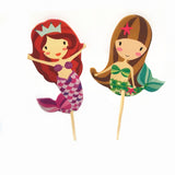 Birthday Party Decorations Kids 24 Pcs/lot Mermaid Party Cupcake Topper Party Decorations Mermaid Party Supplies Deco Marriage
