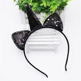 Cute Can Flip Sequins Glitter Unicorn Hairband Rainbow Unicorn Cat Ears Kid Party Cartoon Headband Hair Accessories For Women