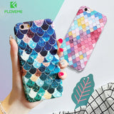 FLOVEME For iPhone 7 6 6S Plus Case Mermaid 3D Scales Case For iPhone XS Max X XR Girly Back Cover For iPhone 6 6S 7 Plus 5 5S