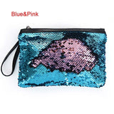 Mermaid Sequins Pencil bag Women Purse DIY Sequins Handbag Mermaid Bag Glitter Clutch Wallet Pencil Case School Stationery