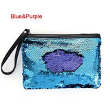 Mermaid Sequins Pencil bag Women Purse DIY Sequins Handbag Mermaid Bag Glitter Clutch Wallet Pencil Case School Stationery