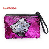 Mermaid Sequins Pencil bag Women Purse DIY Sequins Handbag Mermaid Bag Glitter Clutch Wallet Pencil Case School Stationery