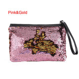 Mermaid Sequins Pencil bag Women Purse DIY Sequins Handbag Mermaid Bag Glitter Clutch Wallet Pencil Case School Stationery