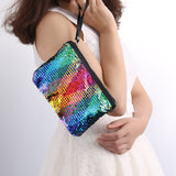 Mermaid Sequins Pencil bag Women Purse DIY Sequins Handbag Mermaid Bag Glitter Clutch Wallet Pencil Case School Stationery