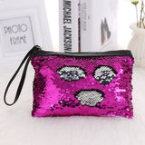 Mermaid Sequins Pencil bag Women Purse DIY Sequins Handbag Mermaid Bag Glitter Clutch Wallet Pencil Case School Stationery