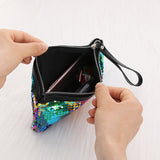 Mermaid Sequins Pencil bag Women Purse DIY Sequins Handbag Mermaid Bag Glitter Clutch Wallet Pencil Case School Stationery