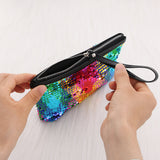 Mermaid Sequins Pencil bag Women Purse DIY Sequins Handbag Mermaid Bag Glitter Clutch Wallet Pencil Case School Stationery