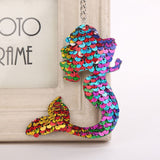 Mermaid Star Unicorn Cat Keychain Glitter Pompom Sequins Key Chain Gifts for Women Llaveros Mujer Car Bag Accessories Key Ring