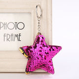 Mermaid Star Unicorn Cat Keychain Glitter Pompom Sequins Key Chain Gifts for Women Llaveros Mujer Car Bag Accessories Key Ring