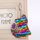 Mermaid Star Unicorn Cat Keychain Glitter Pompom Sequins Key Chain Gifts for Women Llaveros Mujer Car Bag Accessories Key Ring