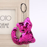 Mermaid Star Unicorn Cat Keychain Glitter Pompom Sequins Key Chain Gifts for Women Llaveros Mujer Car Bag Accessories Key Ring