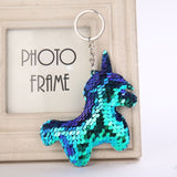 Mermaid Star Unicorn Cat Keychain Glitter Pompom Sequins Key Chain Gifts for Women Llaveros Mujer Car Bag Accessories Key Ring