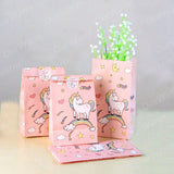 OurWarm 12pcs Unicorn Paper Gift Bags Pink Candy Bag for Unicorn Party Baby Shower Birthday Candy Box Birthday Party Supplies