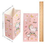 OurWarm 12pcs Unicorn Paper Gift Bags Pink Candy Bag for Unicorn Party Baby Shower Birthday Candy Box Birthday Party Supplies